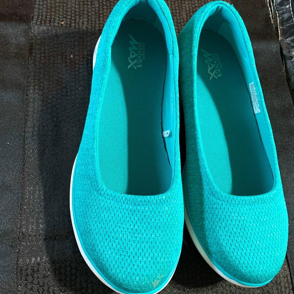 Teal colored Sketchers